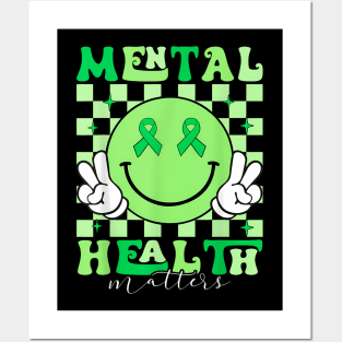 Mental Health Matters I Wear Green Mental Health Awareness Posters and Art